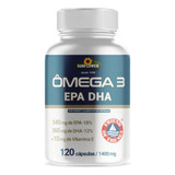 Omega 3 Eph+dha , Vitamina E 1400mg 120 Cápsulas Sunflower. Sabor Natural