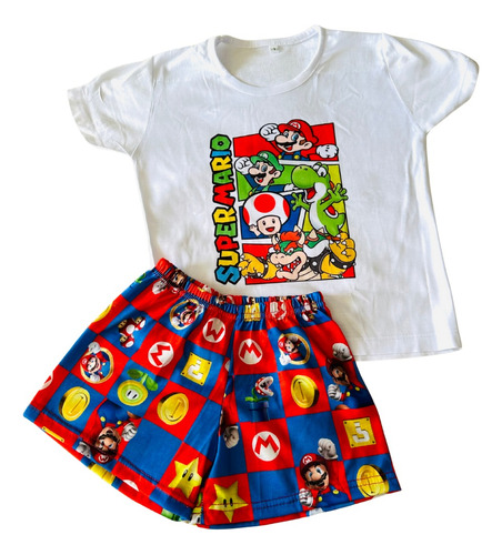 Pijamas Animados Corto Remera Y Short Cod 2431