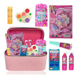 Maleta Kit Maquiagem Completa Infantil Esmalte Batom Unhas +