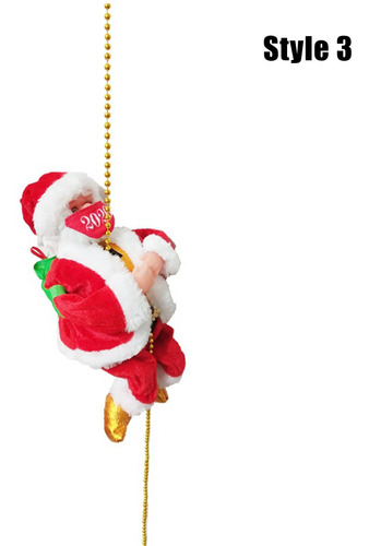 Muñeca De Escalada Eléctrica Navideña De Papá Noel Estilo 3