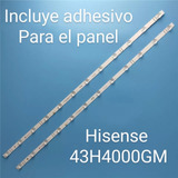 Leds Hisense Modelo 43h4000gm/kit De 2 Tiras Con 12 Leds C/u