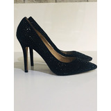 Sapato Scarpin Com Strass - Zara - Nº 37