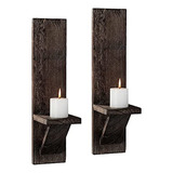 Candelabro De Pared, Soporte Para Velas De Madera