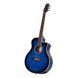 Guitarra Acustica Parquer  Apx Azul 1/2 Caja Corte Cuota