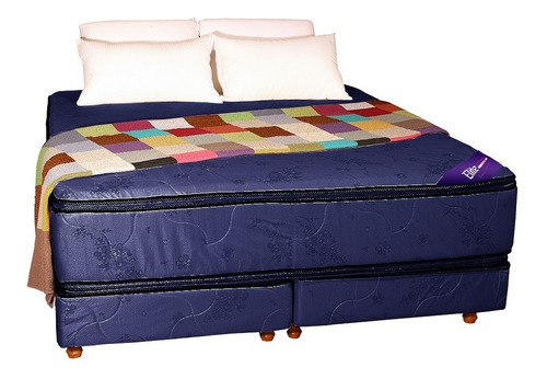 Sommier Colchon Queen Size 200x160 Resortes Doble Pillow