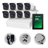 Kit Seguridad Dvr 8ch Hilook Full Hd + 8 Camaras +disco