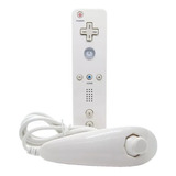 Control + Nunchuk Para Consolas Wii Genérico Color Negro Color Blanco