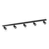 Aplique Techo O Pared Barral Riel 5 Luces Spot Dicroica Led 