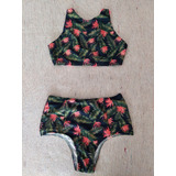 Bikini Estampada Usada Talle Small