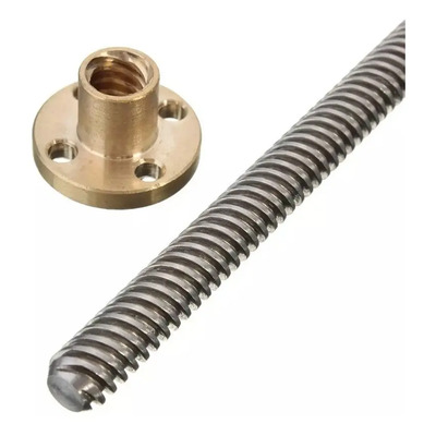 Tornillo Acme De Avance 8mm Con Tuerca T8 50cm Varilla Rosca