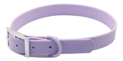 Collar Perros Peps Silicona Mascota Impermeable Resistente M Color Morado