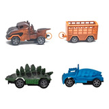 Carros Dinosaurios Kit De Impulso Juguete Didactico Niño 