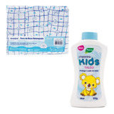 Kit 1 Talco Kids 100g + 3 Pano De Boca Do Bebê | Fralda