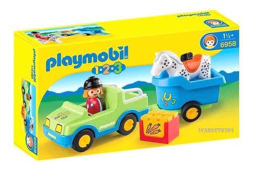 Playmobil 123 Auto Trailler Caballo 6958 Scarlet Kids