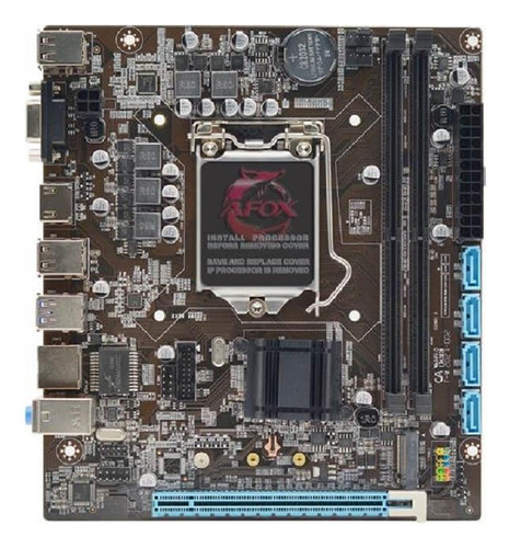 Placa Mãe Afox Ih110d4-ma5-v2 H110 Intel Lga 1151 Matx Ddr4