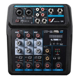 Consola Mixer 4 Canales Usb Bluetooth Mp3 Venetian U4