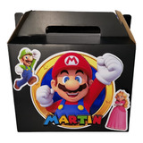 Super Mario Caja Dulcera Premium Personalizada 3d Cumpleaños