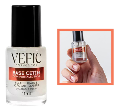 Esmalte Base Cetim Tratamento Vefic Fortalecedora 11ml