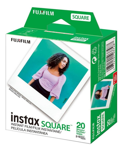 Fujifilm Instax Square - Película De Doble Paquete - 20 Expo