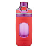 Botella De Agua Flo Niños Con Funda De Silicona, 16 Oz, Cora