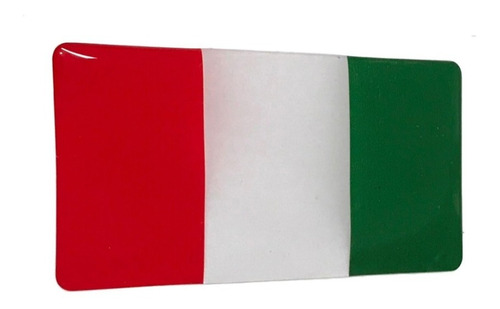 Adesivo Bandeira Italia Resinado Alfa Romeo Fiat Ferrari