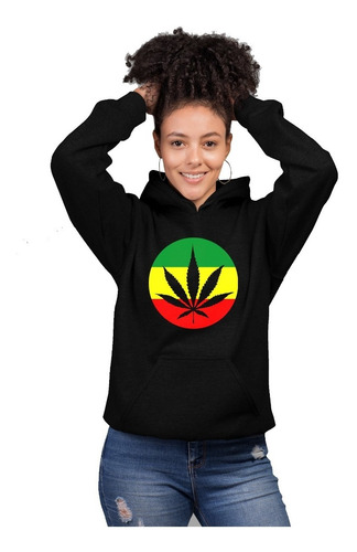 Sudadera/chamarra Dama Reggae/marihuana  De Oferta 