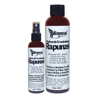 Tonico Capilar Iesencial Rapunzel Minoxdl 125ml + 1litro