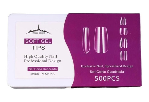 Tips Paris Night Soft Gel Cajax500u - Press On Nails