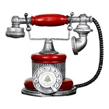Teléfono Decorativo Hewnda, Estilo Vintage, De Resina, Rojo