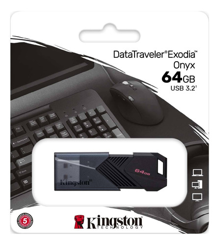 Memoria Flash Usb Kingston 64gb 3.2 Exodia Onyx