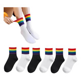 6 Pares Calcetines Calcetas De Algodón Para Mujeres