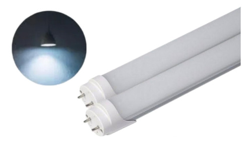 2 Lampada Tubular Led T8 7w 40cm Branco Frio 6500k Bivolt