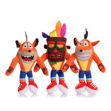 3pcs Crash Bandicoot Peluche Muñeca Juguete Cumpleaño Regalo