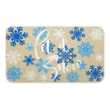 Anydesign Tapetes De Navidad Con Estampado De Copos De Nieve