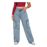 Jeans Cargo Rígido Mujer R5019