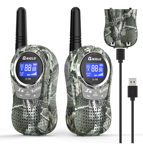 Walkie Talkies Para Acampar Para Niños Recargables, Walkie T