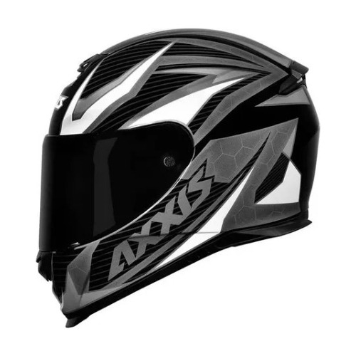 Capacete Axxis Eagle Power Gloss Black Grey White 
