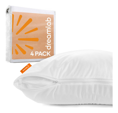 4 Funda Protector De Almohada Impermeable Dreamlab-king Size