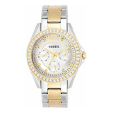 Relógio Fossil Riley Es3204 Feminino Em Aço Inoxidável 38 Mm