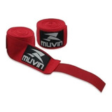 Bandagem Elástica  Boxe Muay Thai  3 Metros Vermelha Muvin