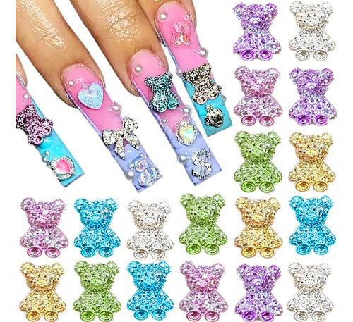 Charms Ositos De Uñas 3d (50 Uds)