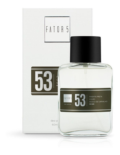 Perfume Fator 5 53 60ml Pimenta Preta, Couro, Musgo Carvalho