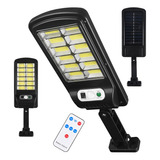 Mini Luminária Led Solar Poste Rua Parede Sensor 128cob Cont