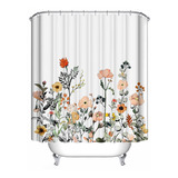 Cortinas De Baño De Poliéster Con Diseño Floral