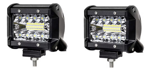 Par Faros Auxiliar Led 60w Spot Flood Cree Para Camioneta 