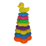 Juguete Pato Con 8 Anillos Didactico Apilar Colores