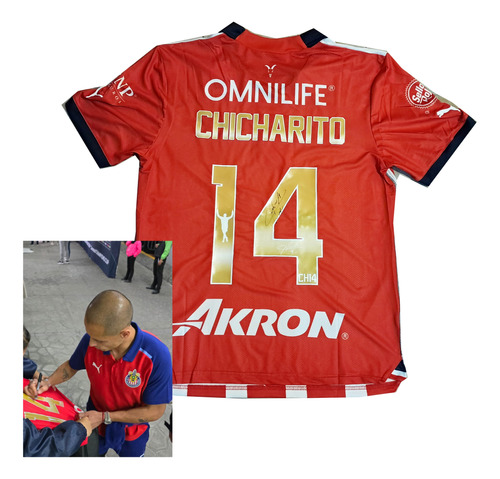 Jersey Chivas Chicharito Especial Firmado Autografiado 2024