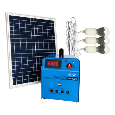 Kit Solar 30w Focos Radio Usb Mp-kit30w