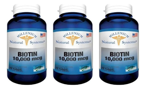 X3 Biotina Biotin 10000 Mcg X 100 S - Unidad a $563