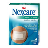 Curativo Extra Suave Nexcare 60,3mm X 101mm Caixa 4 Unidades